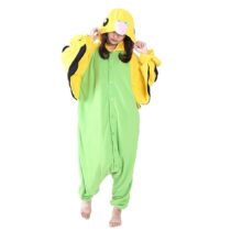 Green Parrot Soft Polar Fleece Kigurumi Onesie Pajama For Adults