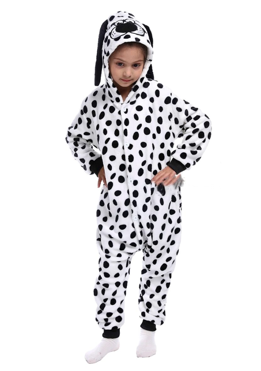 Dalmatian Dog Soft Polar Fleece Kigurumi Onesie Pajama For Kids ...