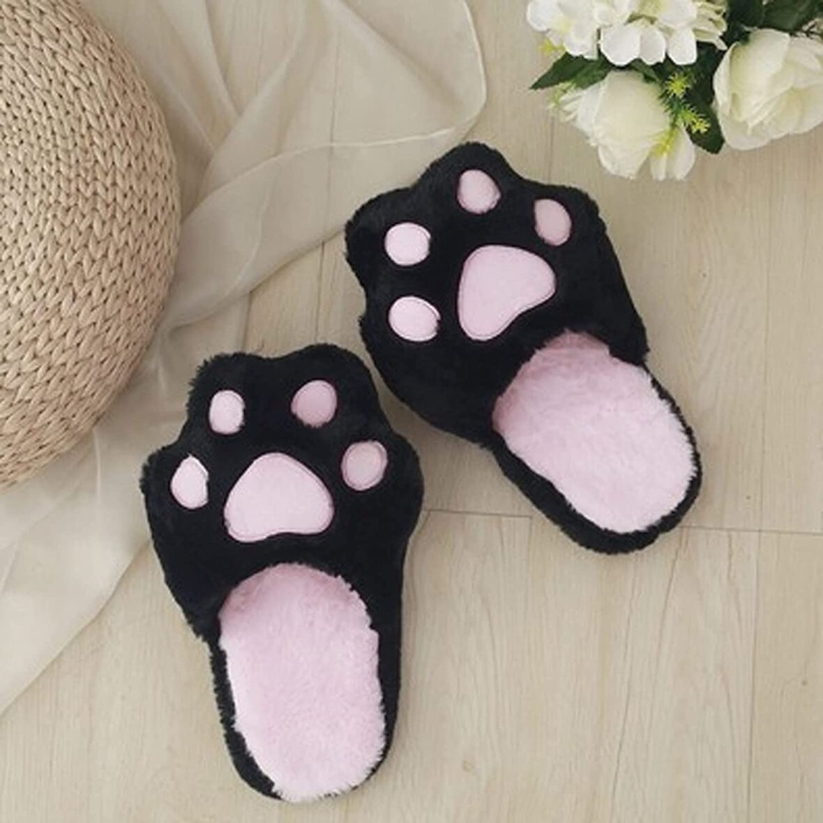 Cat Shape Soft Slippers For Adults