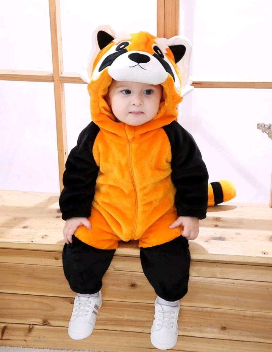 Red Panda Polar Fleece Kigurumi Onesie Pajama Costume For Infant/Toddler