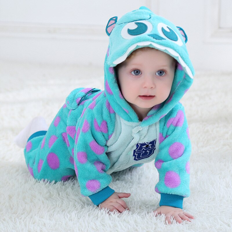 Sully Monster Polar Fleece Kigurumi Onesie Pajama Costume For Infant ...