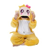 Cheerful Monkey Polar Fleece Kigurumi Onesie Soft Pajama For Kids