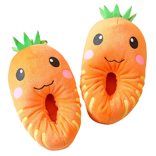Carrot Shape Soft Slippers For Adults