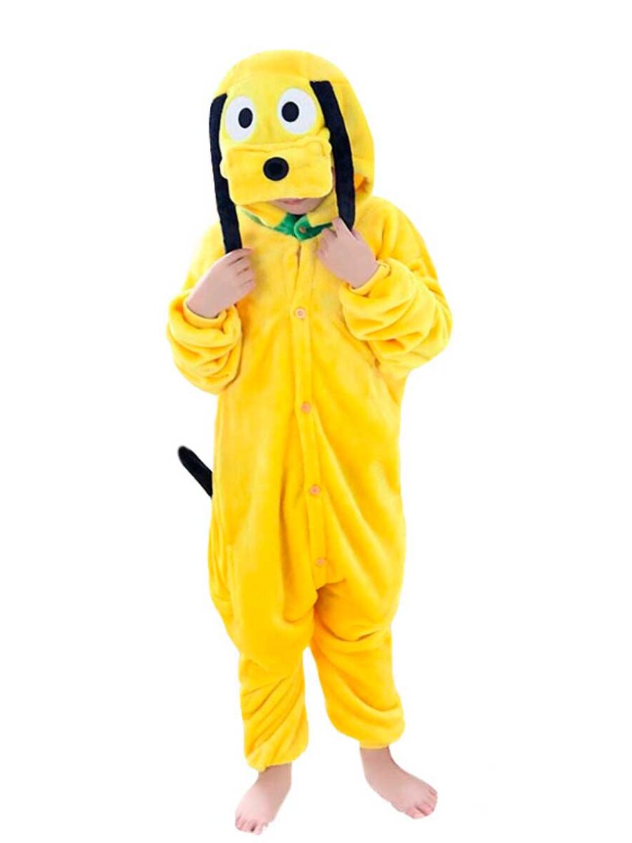 Animal Pluto Polar Fleece Kigurumi Onesie Soft Pajama For Kids