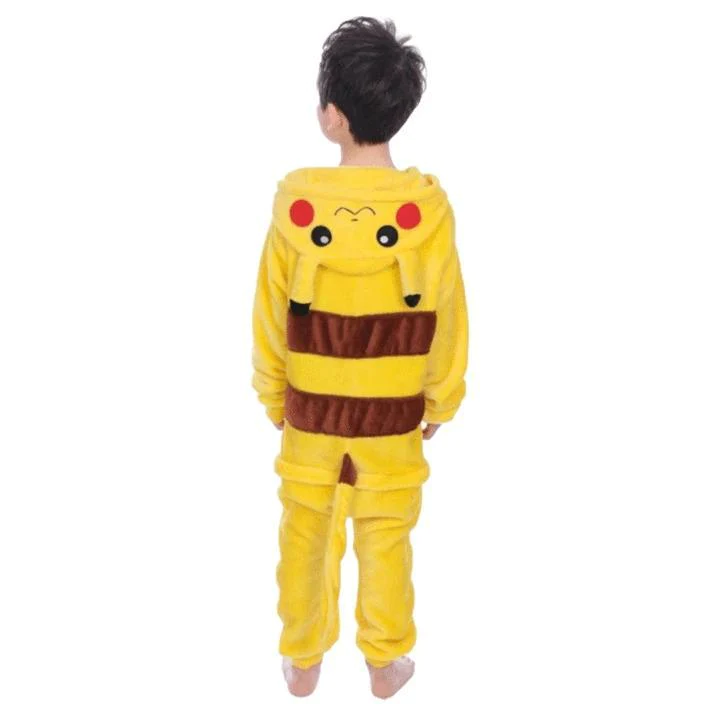 Pokemon Pikachu Polar Fleece Kigurumi Onesie Soft Pajama For Kids ...