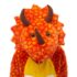Orange Carnelian Triceratops Polar Fleece Kigurumi Onesie Soft Pajama For Kids