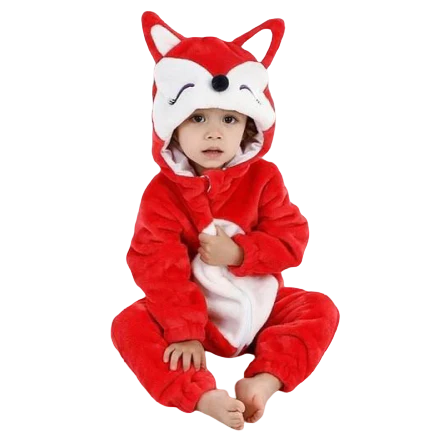 Ruby Fox Polar Fleece Kigurumi Onesie Pajama Costume For Infant/Toddler