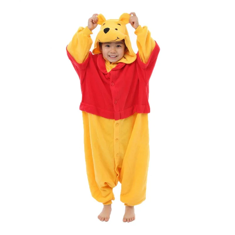 Winnie The Pooh Polar Fleece Kigurumi Onesie Soft Pajama For Kids